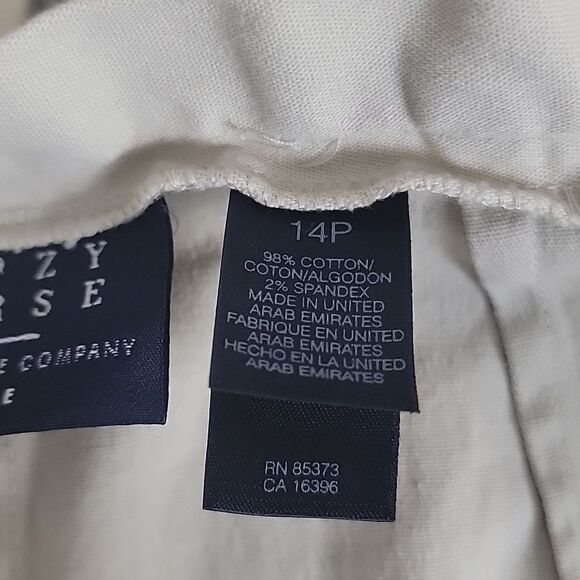 Crazy Horse high rise slim ankle pant in ivory Size 14P - Picture 8 of 11